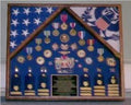 Military flag case for 2 flags and medals - 4'x6' flag The Military Gift Store