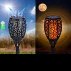 33/96 LED Solar Stainless Steel Torch Lamp For Yard Garden Pathway Doorway Courtyard - SJB-DIAMOND ELITES