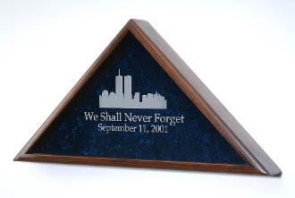 World Trade Center Flag Case, 911 Memorial Flag Display case The Military Gift Store