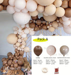 138 pcs Coffee Brown And Skin Balloon Arch Garland Kit For Kids Baby Shower Birthday Party Decoration Girls and Boys Universal Birthday Party Kid Decoration Stevvex