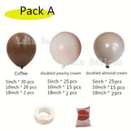 138 pcs Coffee Brown And Skin Balloon Arch Garland Kit For Kids Baby Shower Birthday Party Decoration Girls and Boys Universal Birthday Party Kid Decoration Stevvex