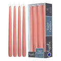 Hyoola 10" Rose Pink Dripless European Made Taper Candles, Unscented Paraffin Wax with Cotton Wicks, 12-Pack - SJB-DIAMOND ELITES