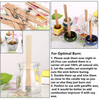 DADHOT 100set Candle Wick,Thicken Smokeless Cherry Wood Wicks for Candles-Long Lasting Flame-Easily Burn,Natural Candle Cores with Stand and Glue Dot,Candle Wicks for Candle Making - SJB-DIAMOND ELITES