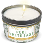 Manifestation Candles Pure White Sage Smudge Candle for House Energy Cleansing, Banishes Negative Energy I Purification and Chakra Healing - Natural Soy Wax Tin Candle - SJB-DIAMOND ELITES