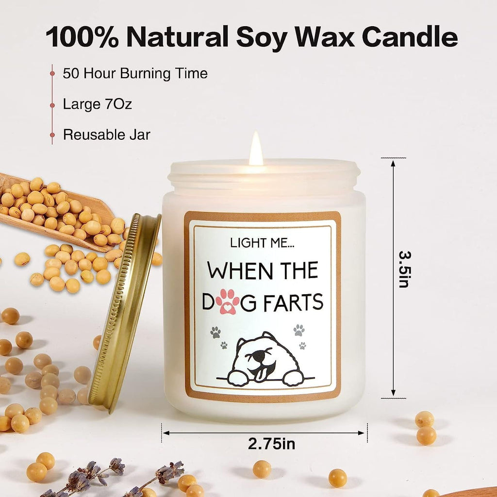 Gifts for Women - Funny Dog Pet-Friendly Lavender Scented Soy Wax Candle - Relaxing Aromatherapy Candle - Best Gift for Dog Lovers, Mom, Best Friends, Girlfriend, Sisters, Female Coworker - SJB-DIAMOND ELITES