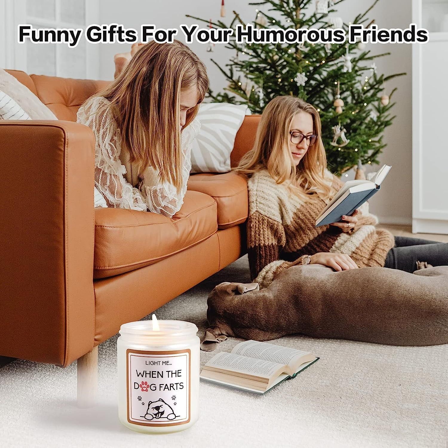 Gifts for Women - Funny Dog Pet-Friendly Lavender Scented Soy Wax Candle - Relaxing Aromatherapy Candle - Best Gift for Dog Lovers, Mom, Best Friends, Girlfriend, Sisters, Female Coworker - SJB-DIAMOND ELITES