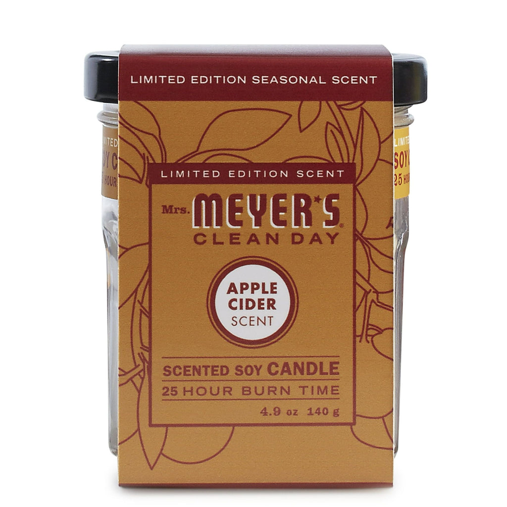 Mrs. Meyer's Clean Day Scented Soy Candle, Apple Cider Scent, 4.9 oz - SJB-DIAMOND ELITES
