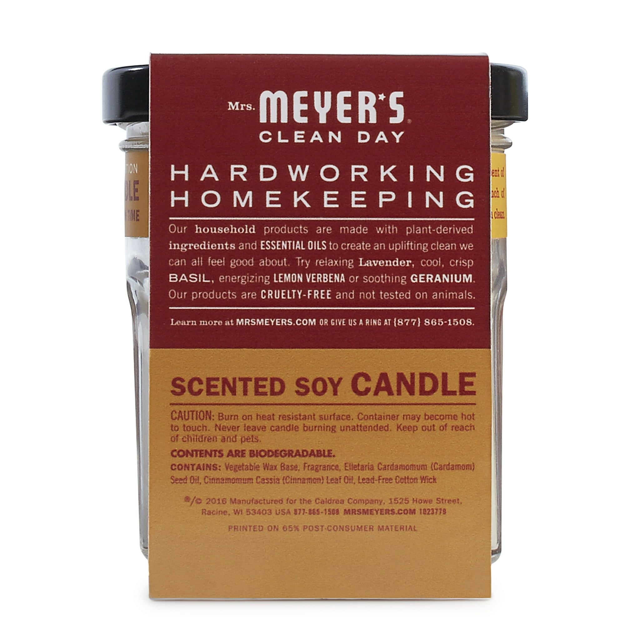 Mrs. Meyer's Clean Day Scented Soy Candle, Apple Cider Scent, 4.9 oz - SJB-DIAMOND ELITES