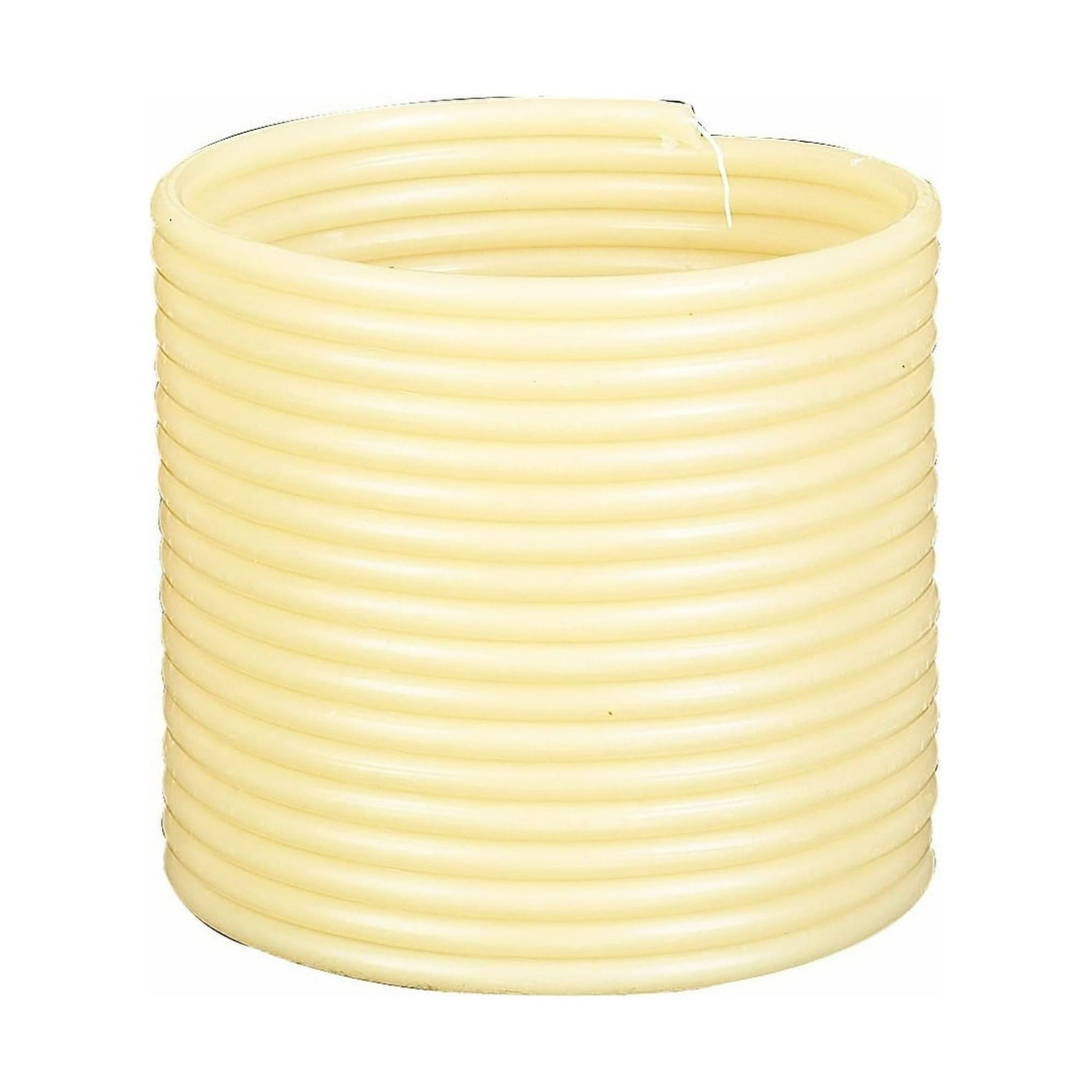Eclipse - Candle by The Hour- 144-Hour 20561B Dreamy Stylish Beeswax Candle Coil - Beige Un-Scented - SJB-DIAMOND ELITES