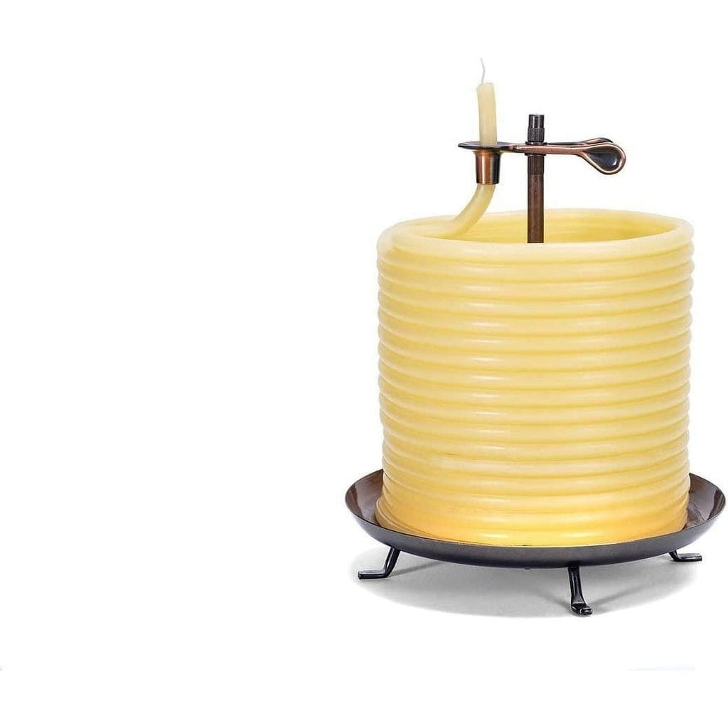 Eclipse - Candle by The Hour- 144-Hour 20561B Dreamy Stylish Beeswax Candle Coil - Beige Un-Scented - SJB-DIAMOND ELITES