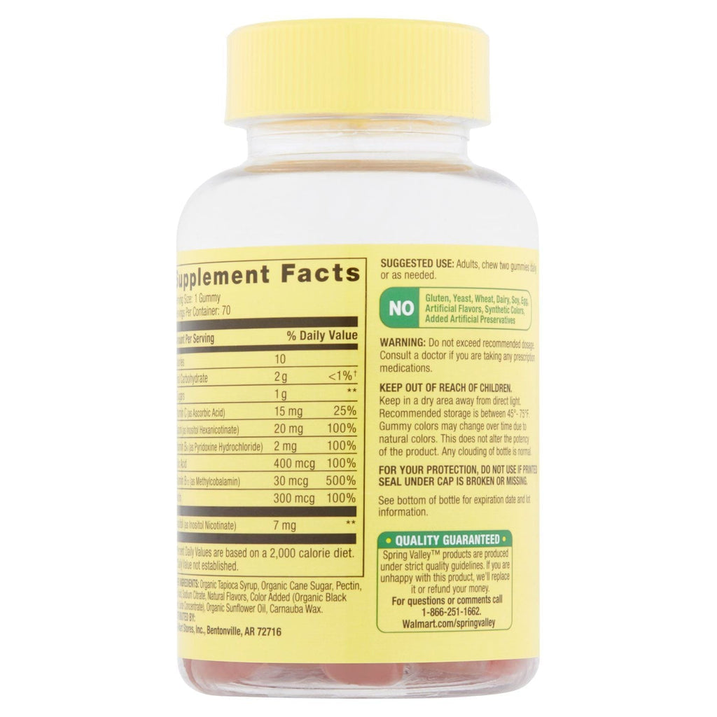 Spring Valley Vitamin B Complex Supplement Adult Vegetarian Gummies; 70 Count EasyOptionXY LLC