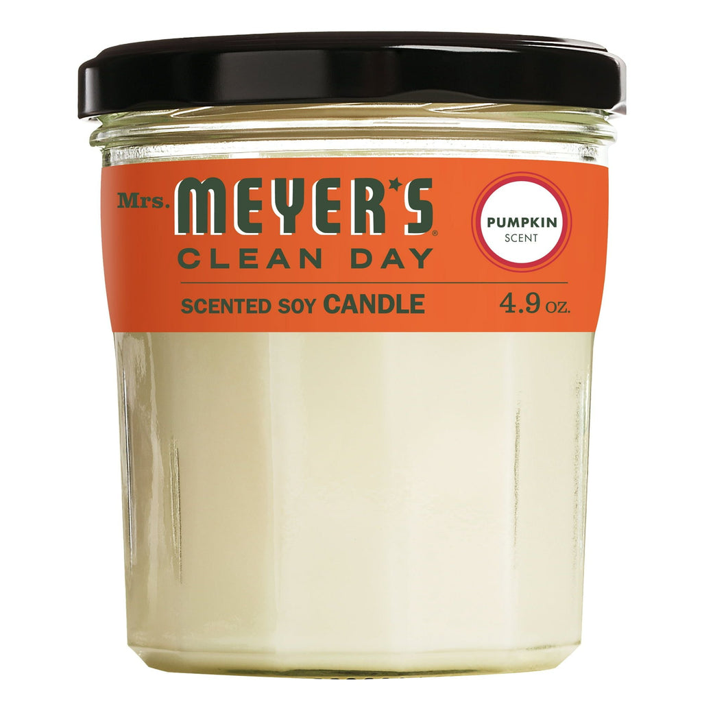 Mrs. Meyer's Clean Day Scented Soy Candle, Small Glass,&nbsp;Pumpkin, 4.9 oz - SJB-DIAMOND ELITES