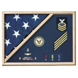 5 X 9.5 Flag Memorial Case - Folded Corner flag case The Military Gift Store
