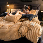 Single Double Quilt Cover Three-piece Set Winter Body Keep Warm Pi-Mart