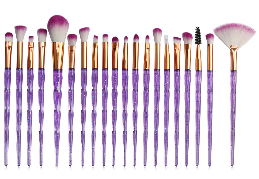 Diamond Makeup Brush Set (20 Pcs) Pi-Mart