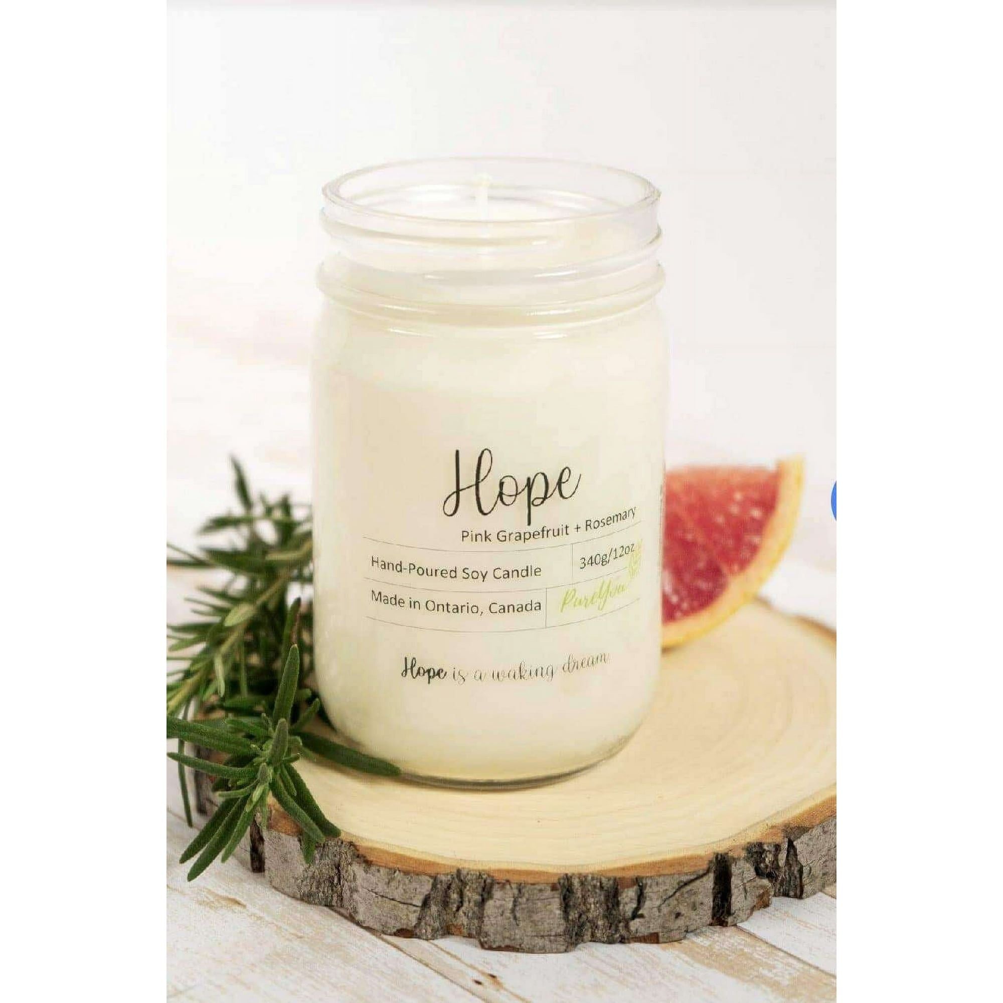 PureYou Handmade Scented Soy Wax Candle Fresh Pink Grapefruit and Rosemary - SJB-DIAMOND ELITES