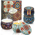 OSHINE 4-PACK Christmas Candles Scented Candles Gift Set Aromatherapy Soy Candles 100% Natural Soy 4.4 oz Strongly Fragrance Stress Relief for Mother's Day,Valentine's Day,Birthday,Anniversary - SJB-DIAMOND ELITES