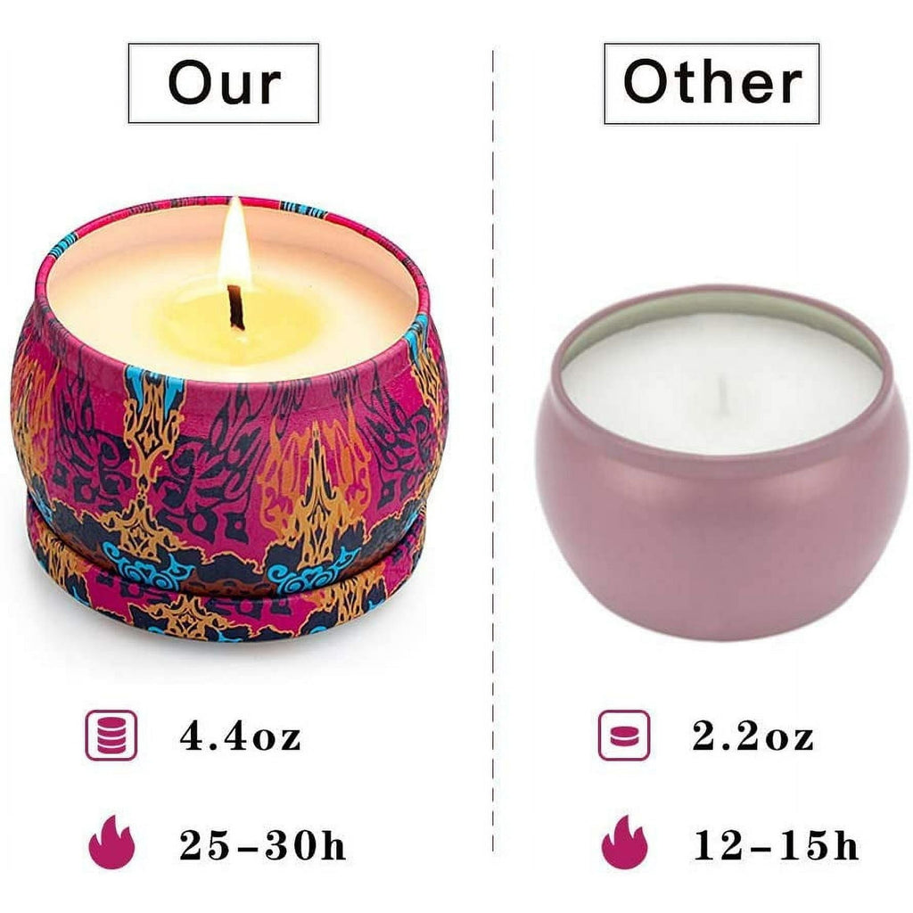 SONSIEN 4 Pack Scented Candles Gift Set, Soy Wax Aromatherapy Candle, Stress Relief Gifts, 17.6 oz - SJB-DIAMOND ELITES