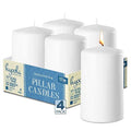 Hyoola 2 x 3 White Unscented European Made Pillar Candles, Dripless Paraffin Wax with Smokeless Cotton Wicks, 4-Pack - SJB-DIAMOND ELITES
