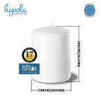 Hyoola 2 x 3 White Unscented European Made Pillar Candles, Dripless Paraffin Wax with Smokeless Cotton Wicks, 4-Pack - SJB-DIAMOND ELITES