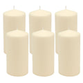 Stonebriar 3" x 6" Unscented 1-Wick Ivory Pillar Candles, 6 Pack - SJB-DIAMOND ELITES