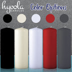 Hyoola 2 x 6 Black Unscented European Made Pillar Candles, Dripless Paraffin Wax with Smokeless Cotton Wicks, 4-Pack - SJB-DIAMOND ELITES