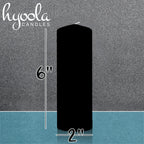 Hyoola 2 x 6 Black Unscented European Made Pillar Candles, Dripless Paraffin Wax with Smokeless Cotton Wicks, 4-Pack - SJB-DIAMOND ELITES