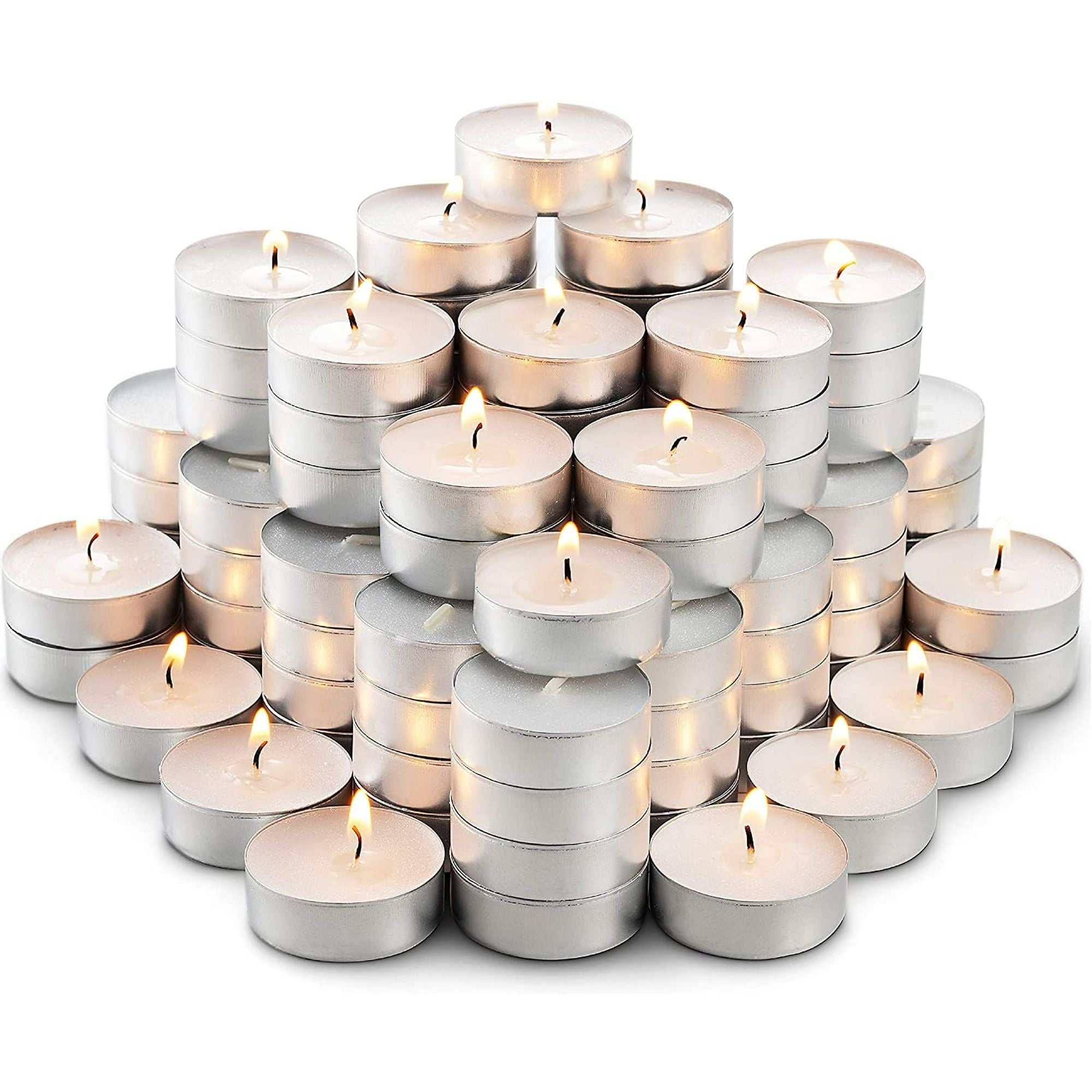 Montopack Unscented Smokeless White Tealight Candles 100 Pack - SJB-DIAMOND ELITES