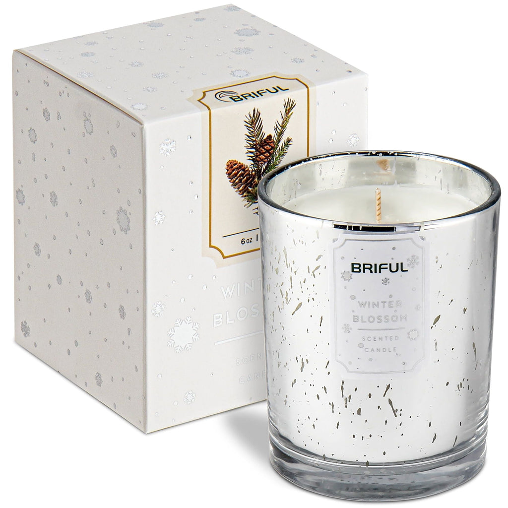 Briful Scented Candles Pine Candle Aromatherapy Soy Candle Jar Christmas Gifts White - SJB-DIAMOND ELITES