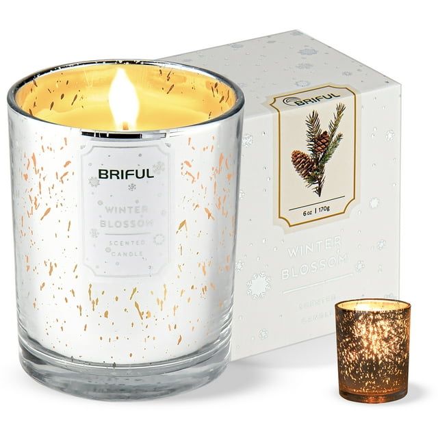 Briful Scented Candles Pine Candle Aromatherapy Soy Candle Jar Christmas Gifts White - SJB-DIAMOND ELITES