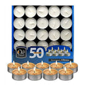 Ohr Candles 4 Hour Unscented Tealight Candles - White, 50 Pack - SJB-DIAMOND ELITES