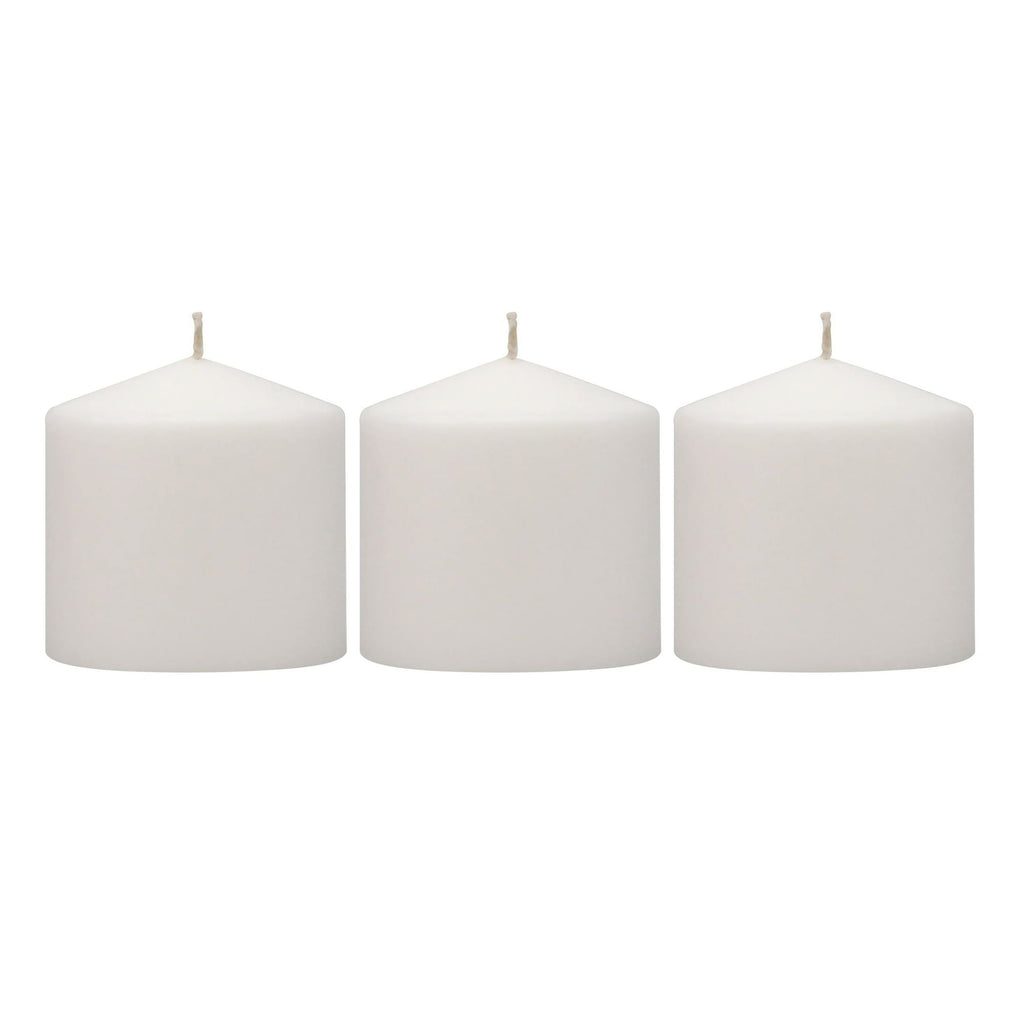 Stonebriar 3" x 3" Unscented 1-Wick White Pillar Candles, 3 Pack - SJB-DIAMOND ELITES