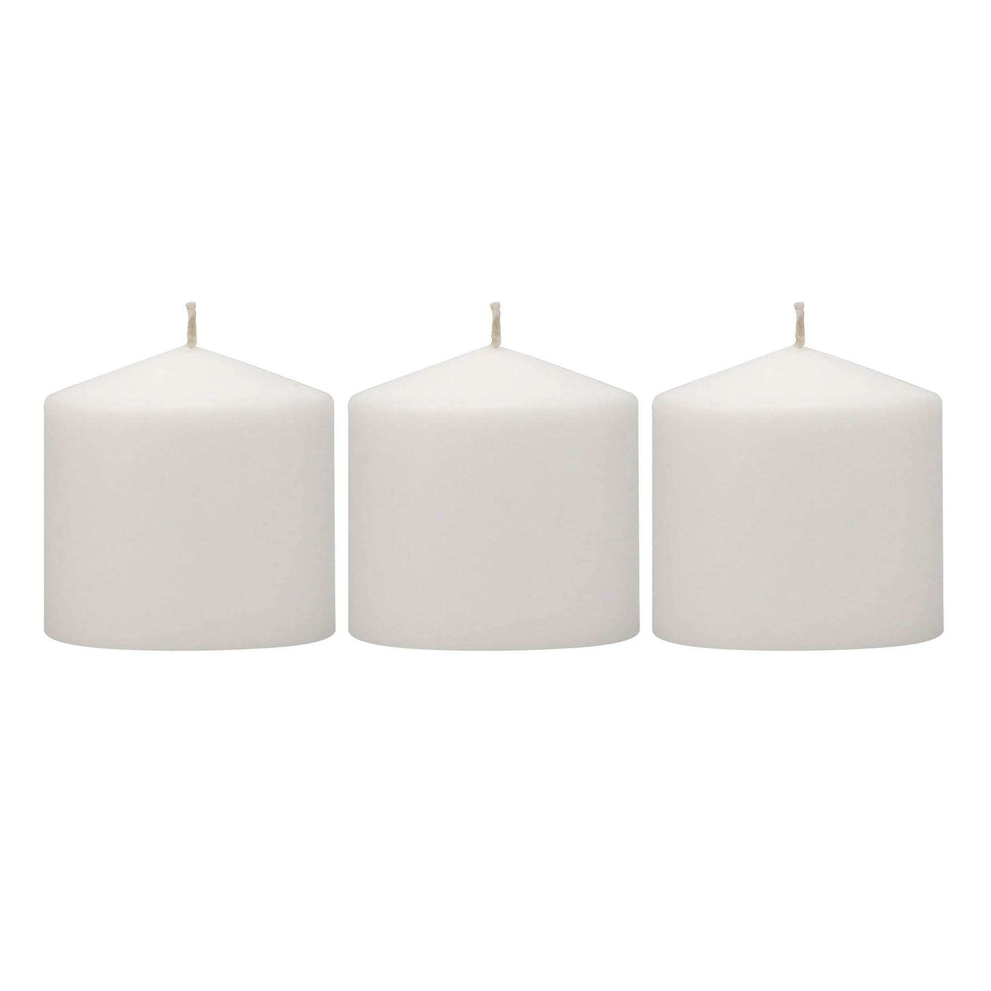 Stonebriar 3" x 3" Unscented 1-Wick White Pillar Candles, 3 Pack - SJB-DIAMOND ELITES