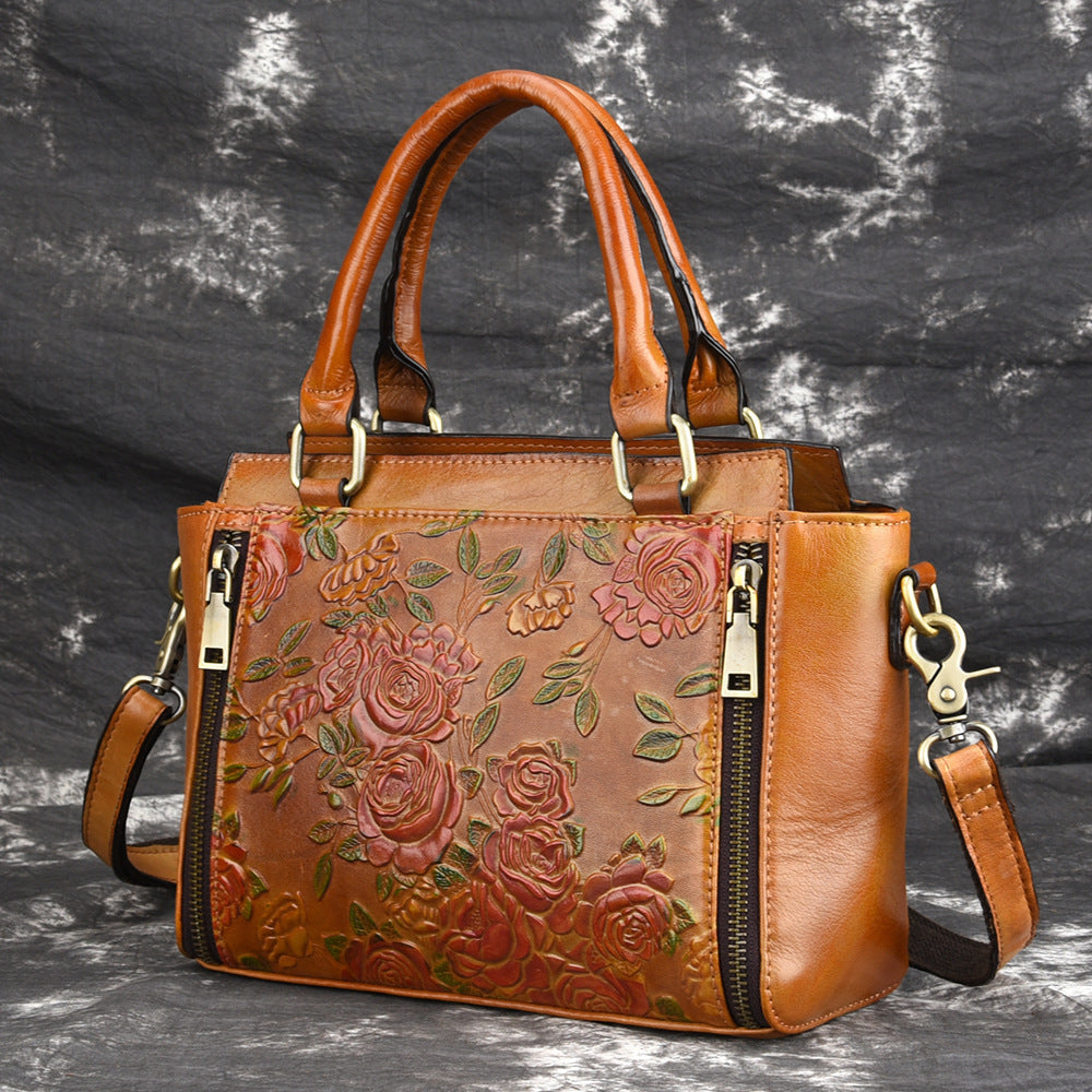 High Quality Natural Skin Tote Purse Cross Body Handbag Brush Color Women Messenger Shoulder Top Handle Genuine Leather Bags Pi-Mart