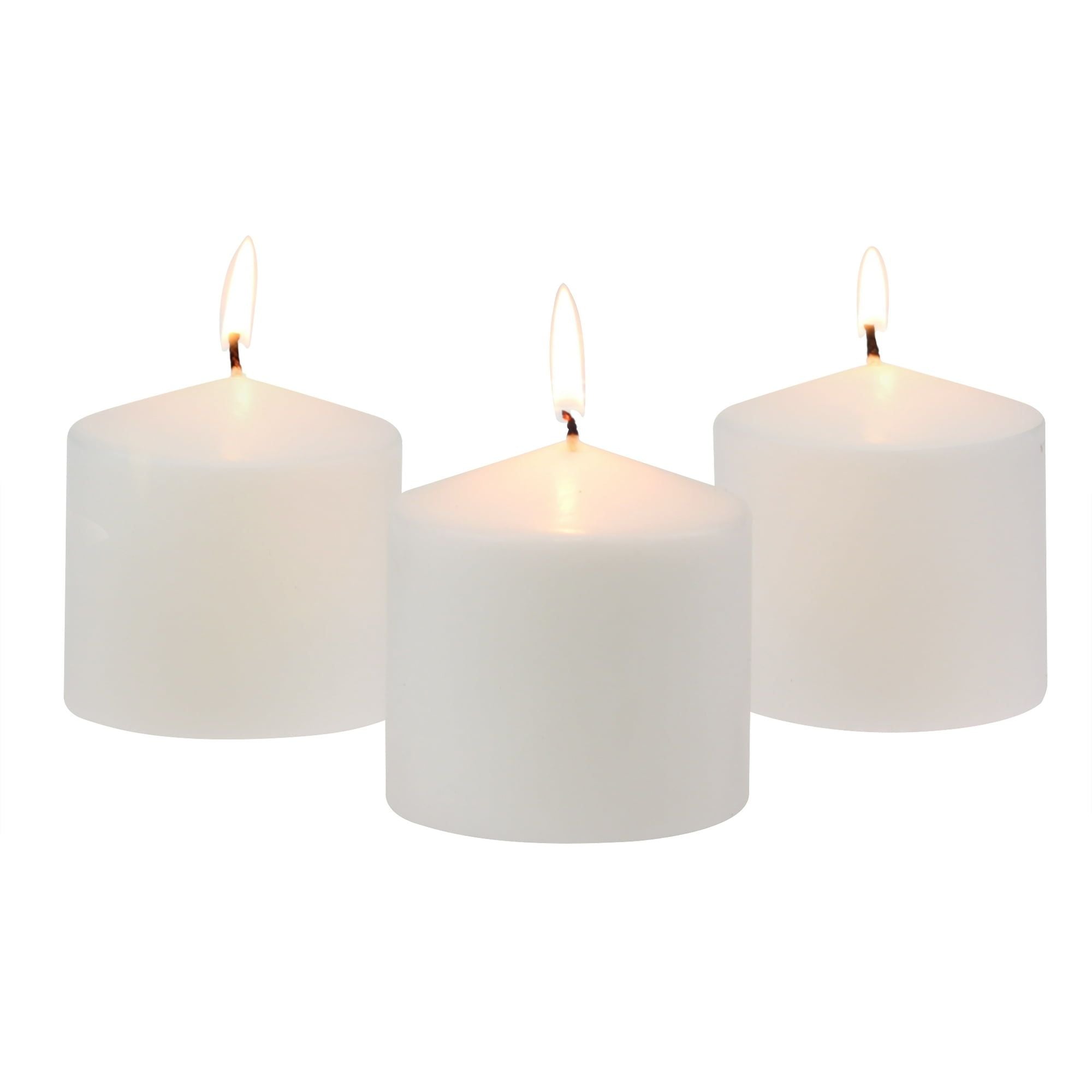 Stonebriar 3" x 3" Unscented 1-Wick White Pillar Candles, 3 Pack - SJB-DIAMOND ELITES