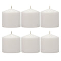 Stonebriar 3" x 3" Unscented 1-Wick White Pillar Candles, 6 Pack - SJB-DIAMOND ELITES