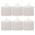 Stonebriar 3" x 3" Unscented 1-Wick White Pillar Candles, 6 Pack - SJB-DIAMOND ELITES