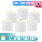 Stonebriar 3" x 3" Unscented 1-Wick White Pillar Candles, 6 Pack - SJB-DIAMOND ELITES