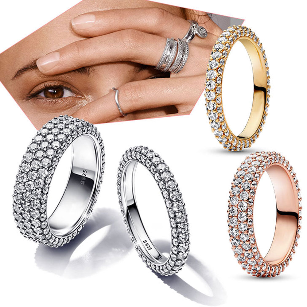 Celestial Blue Sparkling Moon And Sun Rings Pi-Mart