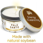 Manifestation Candles Purification and Chakra Healing - Natural Soy Wax Tin Candle With Palo Santo, Woody & Earthy Scented - SJB-DIAMOND ELITES