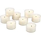Stonebriar Unscented Long Burning Clear Cup Tealight Candles with 8 Hour Burn Time, 96 Pack, White - SJB-DIAMOND ELITES
