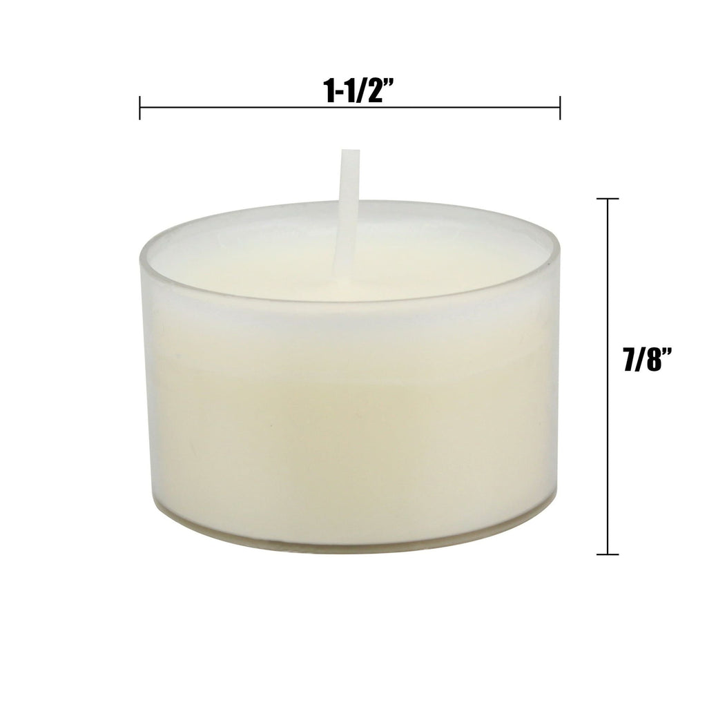 Stonebriar Unscented Long Burning Clear Cup Tealight Candles with 8 Hour Burn Time, 96 Pack, White - SJB-DIAMOND ELITES
