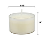 Stonebriar Unscented Long Burning Clear Cup Tealight Candles with 8 Hour Burn Time, 96 Pack, White - SJB-DIAMOND ELITES
