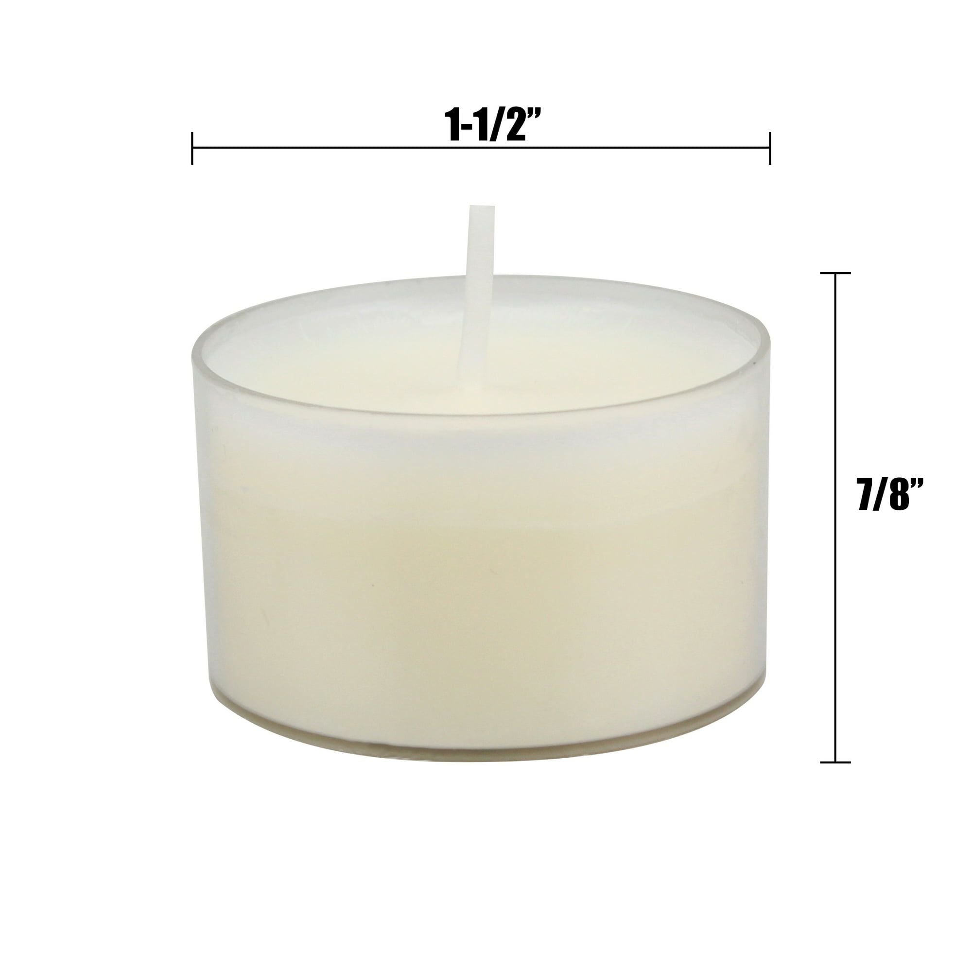 Stonebriar Unscented Long Burning Clear Cup Tealight Candles with 8 Hour Burn Time, 96 Pack, White - SJB-DIAMOND ELITES