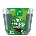 Glade Candle, 3 Wick Scented Candle, Pine Wonderland, 6.8 oz - SJB-DIAMOND ELITES