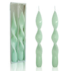 Green Taper Candles Set of 2 -8.8 inch Candles Sticks - SJB-DIAMOND ELITES