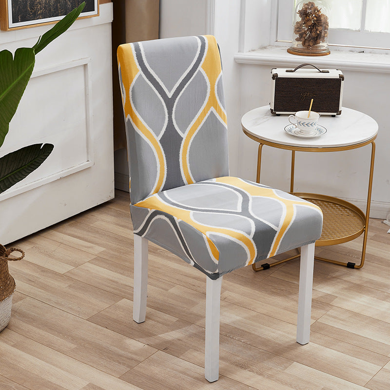 Chair Cover Cover Nordic Thick Elastic One Set Bedroom Hotel Restaurant Stool Cover Pi-Mart