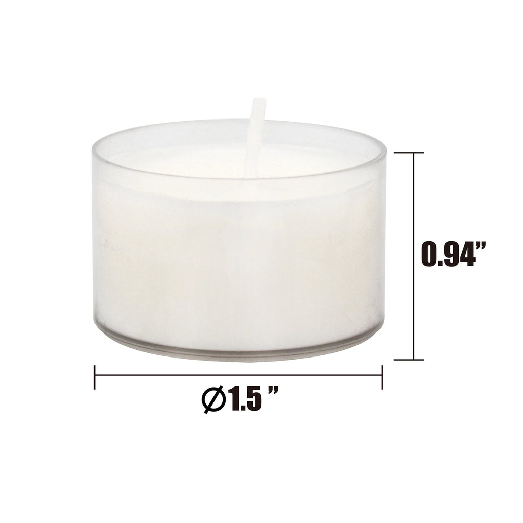 Stonebriar Unscented Long Burning Clear Cup Tealight Candles with 6-7 Hour Burn Time, 192 PK, White - SJB-DIAMOND ELITES