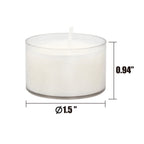 Stonebriar Unscented Long Burning Clear Cup Tealight Candles with 6-7 Hour Burn Time, 192 PK, White - SJB-DIAMOND ELITES