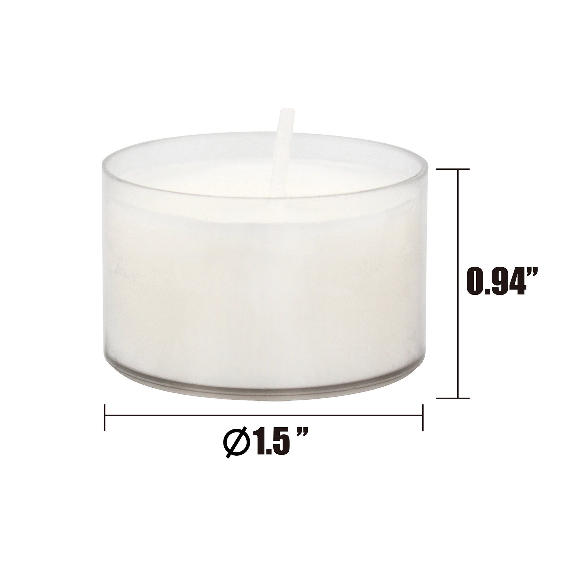 Stonebriar Unscented Long Burning Clear Cup Tealight Candles with 6-7 Hour Burn Time, 192 PK, White - SJB-DIAMOND ELITES
